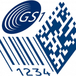 A close up of a GS1 logo.