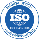 A close up of a iso logo.