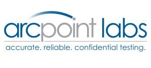 A close-up of a arcpoint logo.